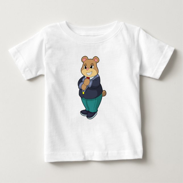 T-shirt Pour Bébé Ours comme marié en costume (Devant)