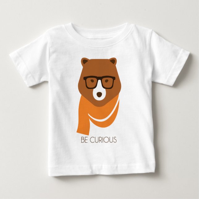 T-shirt Pour Bébé Ours curieux (Devant)