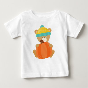 T-shirt Pour Bébé Ours D'Automne, Ours Mignons, Ours Avec Casquette,