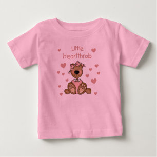 T-shirt Pour Bébé Ours de fille peu d'idole