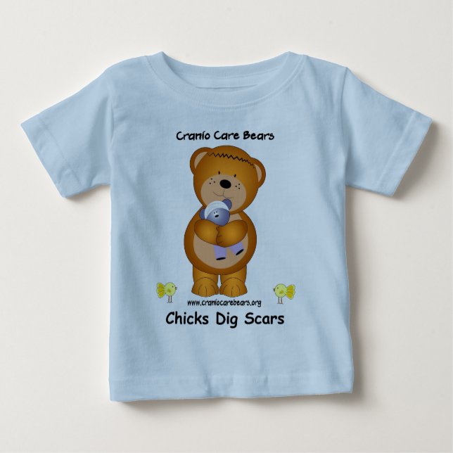 T-shirt Pour Bébé Ours de soin de Cranio - cicatrices de fouille de (Devant)