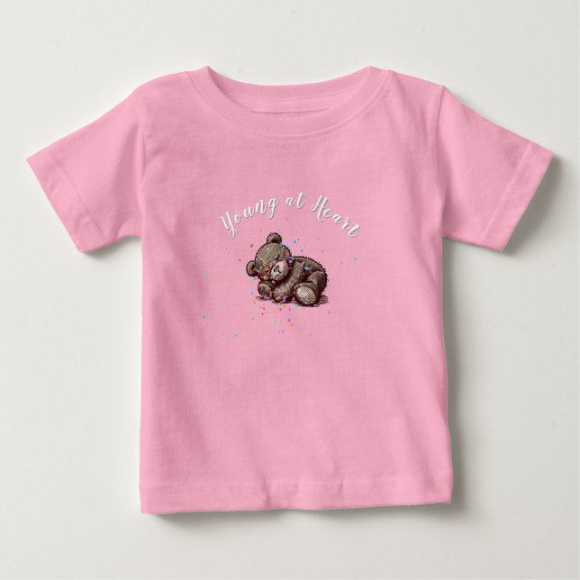 T-shirt Pour Bébé Ours en peluche endormi (Devant)