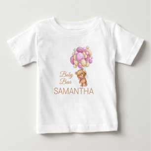 T-shirt Pour Bébé ours en peluche rose