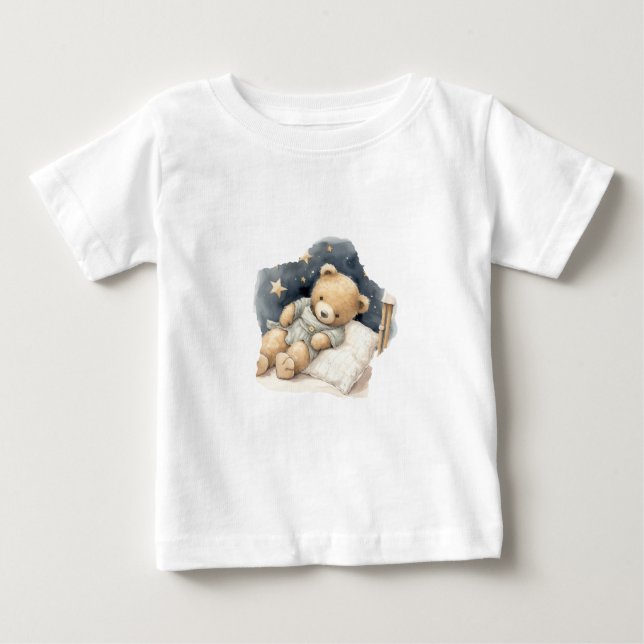 T-shirt Pour Bébé Ours endormi (Devant)