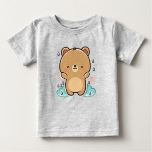 T-shirt Pour Bébé ours kawaii mignon