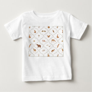 T-shirt Pour Bébé Ours Lapin Lapin Renard Animaux de la forêt Enfant