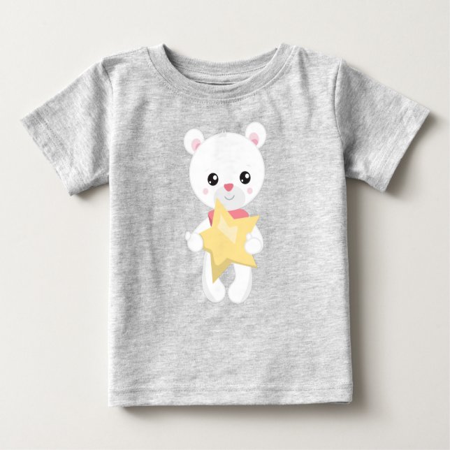 T-shirt Pour Bébé Ours mignon, Ours blanc, Ours en peluche, Ours de  (Devant)