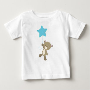 T-shirt Pour Bébé Ours Mignonne, Ours Avec Ballotte, Petite Ours, Ét
