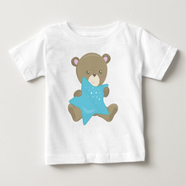 T-shirt Pour Bébé Ours Mignonne, Ours Bébé, Ours Petit, Ours Avec Ét (Devant)