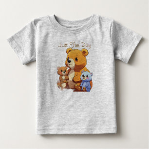 T-shirt Pour Bébé Ours Mignons et Adorables – Style Autocollant de D
