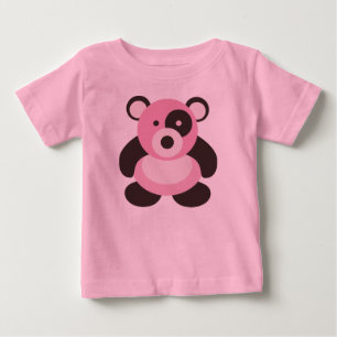 T-shirt Pour Bébé Ours panda de roses pâles