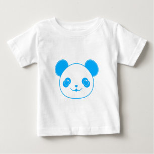 T-shirt Pour Bébé Ours panda kawaii bleu