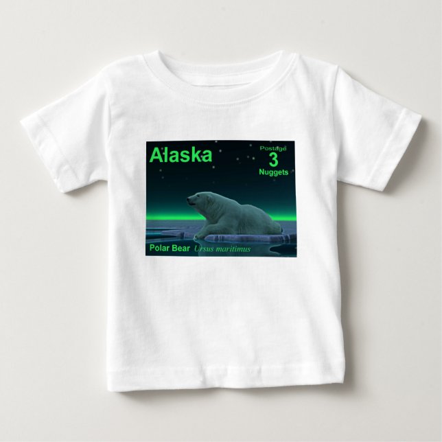 T-shirt Pour Bébé Ours polaire à bord de glace (Devant)
