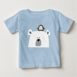 T-shirt Pour Bébé Ours polaire et manchot scandi mignon