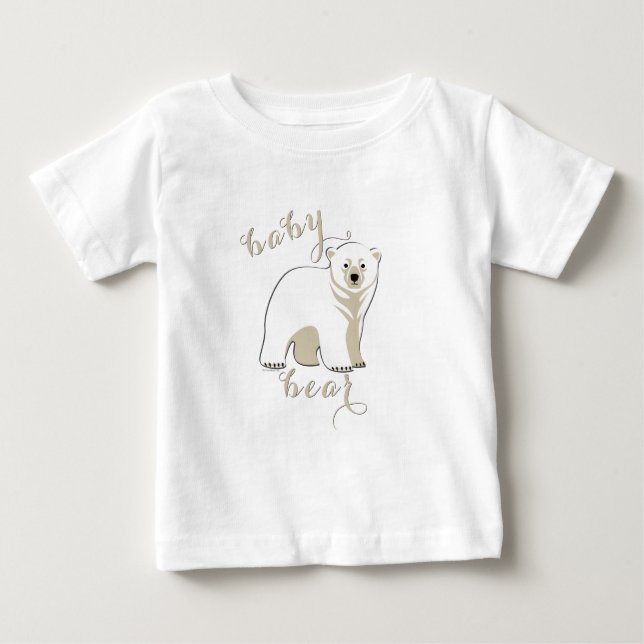 T-shirt Pour Bébé Ours polaire Famille Bébé Ours 2 (Devant)