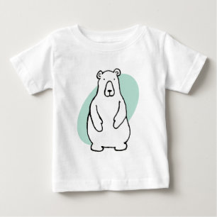 T-shirt Pour Bébé Ours polaire grizzly de dessin animé drôle