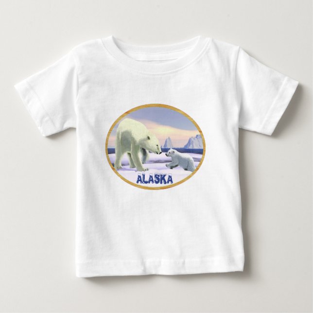 T-shirt Pour Bébé Ours Polaire - Mama Nez Meilleur (Devant)