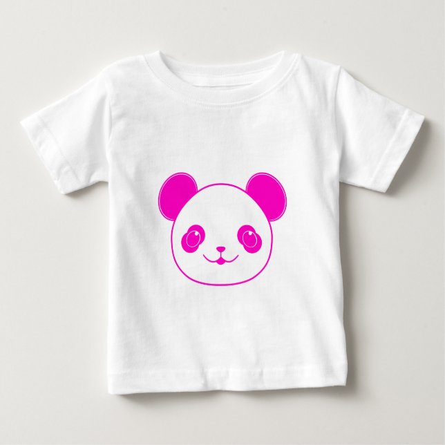 T-shirt Pour Bébé Ours rose Kawaii Panda (Devant)