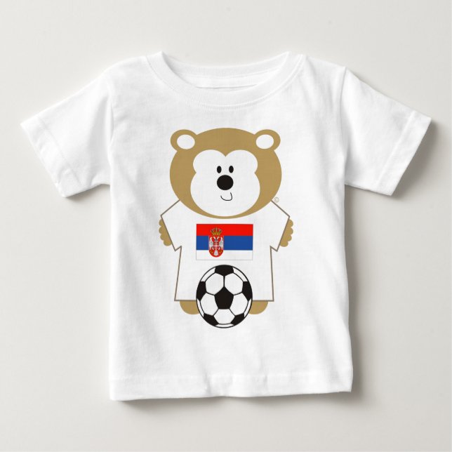 T-SHIRT POUR BÉBÉ OURS SERBIE (Devant)