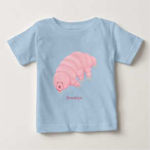 T-shirt Pour Bébé Ourson d'eau rose mignon en cartoon