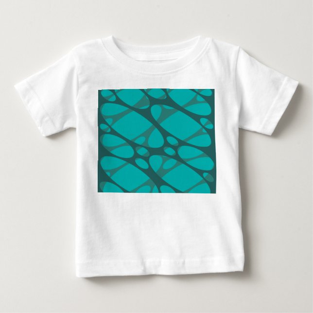 T-shirt Pour Bébé Ovales à couche turquoise (Devant)