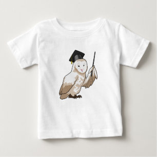 T-shirt Pour Bébé Owl as Teacher with Pointer