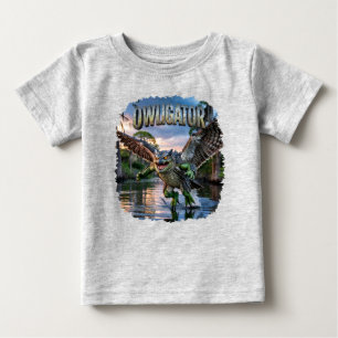 T-shirt Pour Bébé Owligator Photographique – Owligator Drôle et Effr