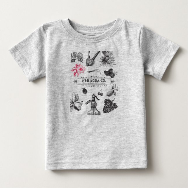 T-shirt Pour Bébé P&H Soda Co. pour bébé une pièce (Devant)
