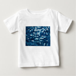 T-shirt Pour Bébé paillettes bleu brillant