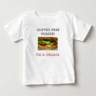 T-shirt Pour Bébé Pain, gluten libre svp ! , Je suis un coeliaque !