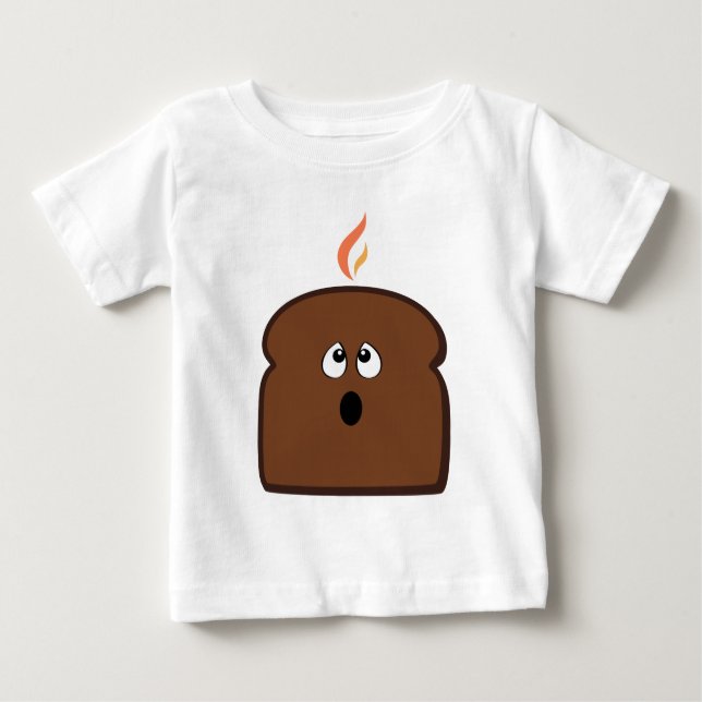 T-shirt Pour Bébé Pain grillé brûlé (Devant)