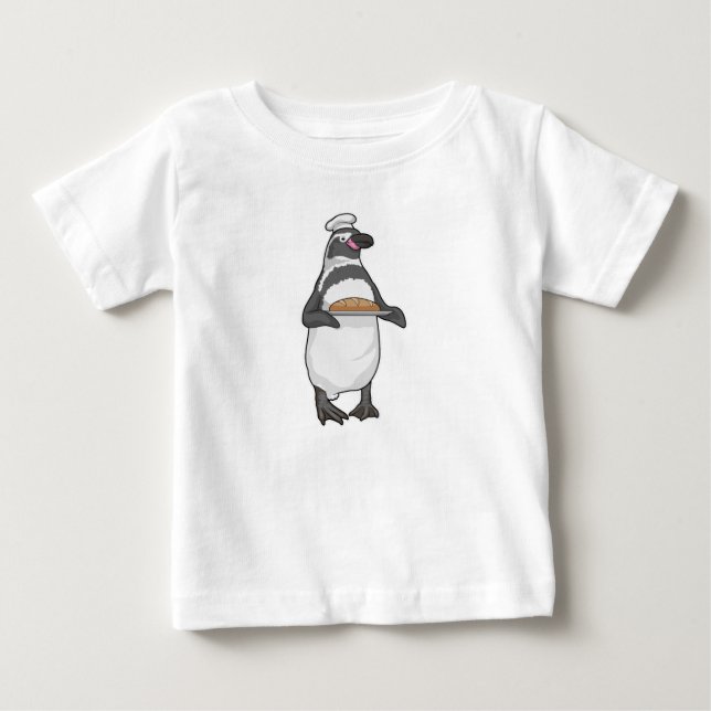 T-shirt Pour Bébé Pain Pingouin Baker (Devant)