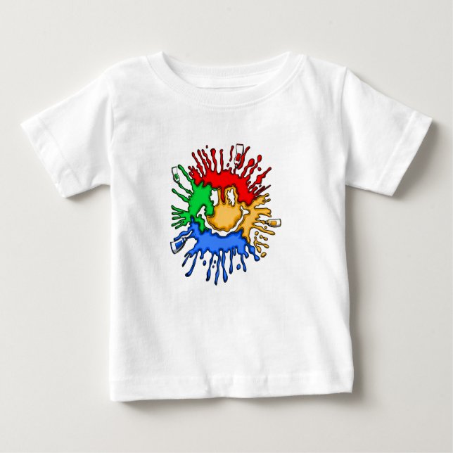 T-shirt Pour Bébé Paint Tube Smile (Devant)