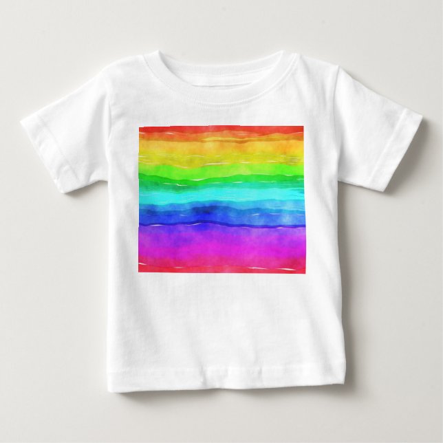T-shirt Pour Bébé Painted Rainbow (Devant)