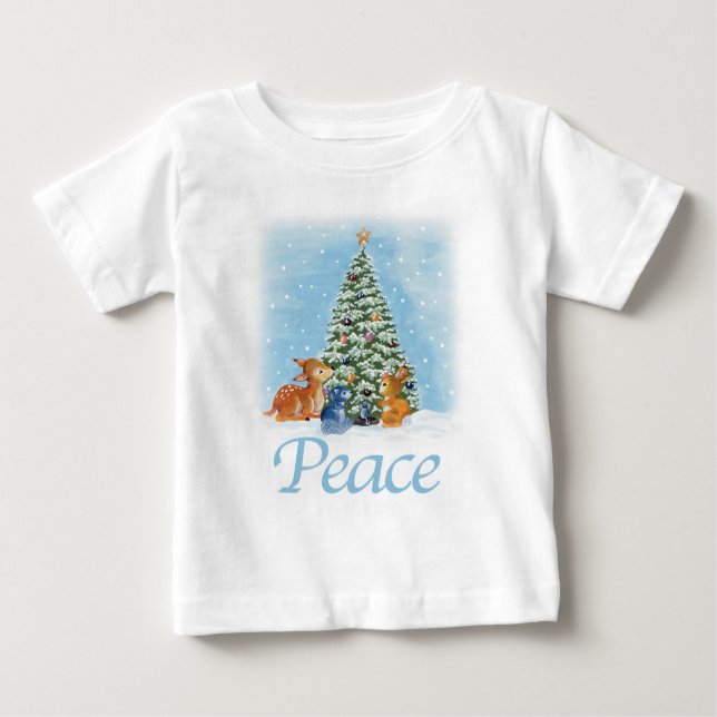 T-shirt Pour Bébé Paix (Devant)