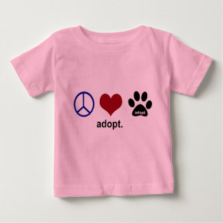 T-shirt Pour Bébé Paix, amour, adoption