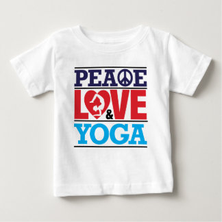 T-shirt Pour Bébé Paix, amour et yoga