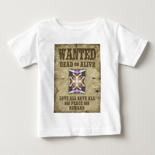 T-shirt Pour Bébé Paix Recherchée, Amour et Inspiration : Diffuser H (Devant)
