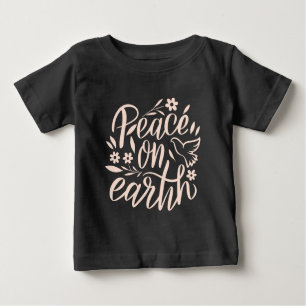 T-shirt Pour Bébé Paix sur Terre Design Floral