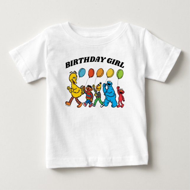 T-shirt Pour Bébé Pal de rue Sésame | Anniversaire Fille Anniversair (Devant)