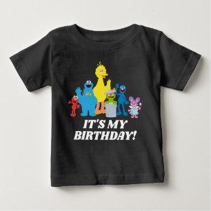T-shirt Pour Bébé Pal de rue Sésame C'est mon anniversaire