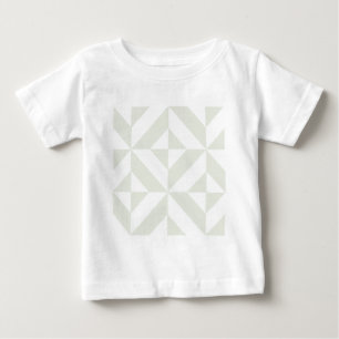 T-shirt Pour Bébé Pale Gray Geometric Deco Cube Pattern