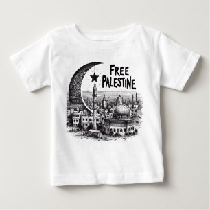 T-shirt Pour Bébé Palestine libre de l'aqsa