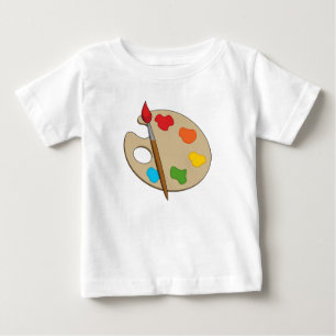 T-shirt Pour Bébé Palette Artiste avec pinceau
