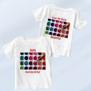 T-shirt Pour Bébé Palette de peinture colorée Jouer