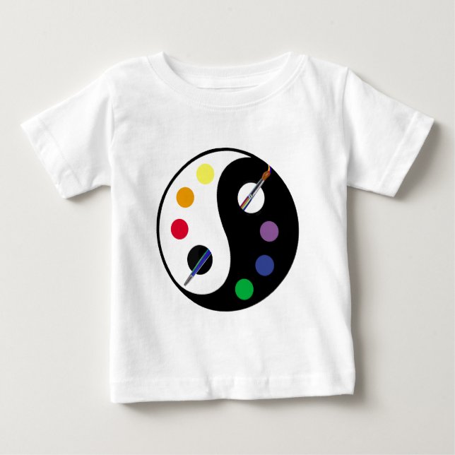 T-shirt Pour Bébé Palette yinyang (Devant)
