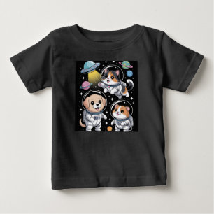 T-shirt Pour Bébé Pals spatiaux - Cute Astronaut Animaux Explorant