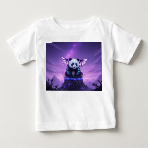 T-shirt Pour Bébé Panda ailé de fantaisie sur un pic flottant