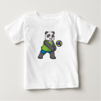 Panda aux sports avec volleyball