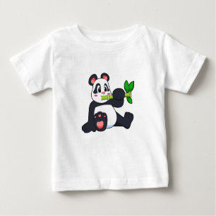 T-shirt Pour Bébé Panda avec bambou